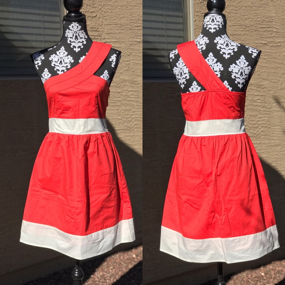 Emmelee One Shoulder Orange Dress